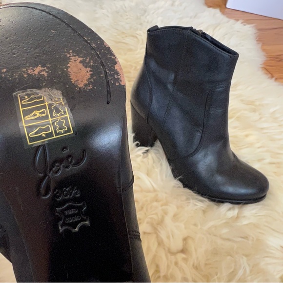 Joie Dalton Black Smooth Leather Bootie 6.5 - Picture 7 of 7